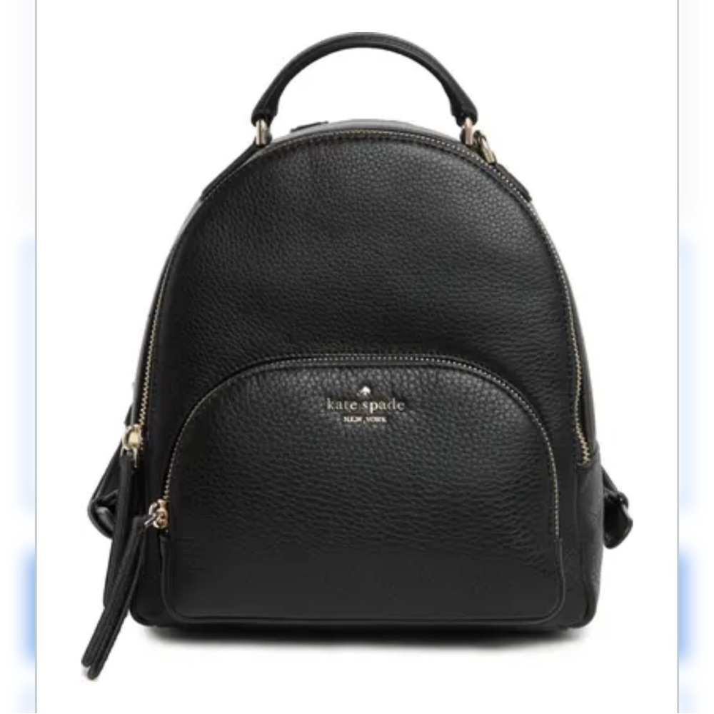 Kate Spade Black Leather Backpack
